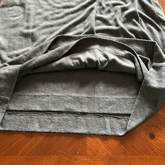 Loft Ann Taylor Gray Sleeveless Knit Dress Woman Size Small Beaded Neck Lined - Picture 7 of 9